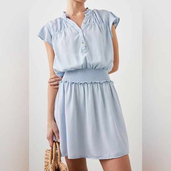 Rails NWT Amina Dress Smocked Mini Dress Light Vintage XXL MSRP $218 - Picture 1 of 7